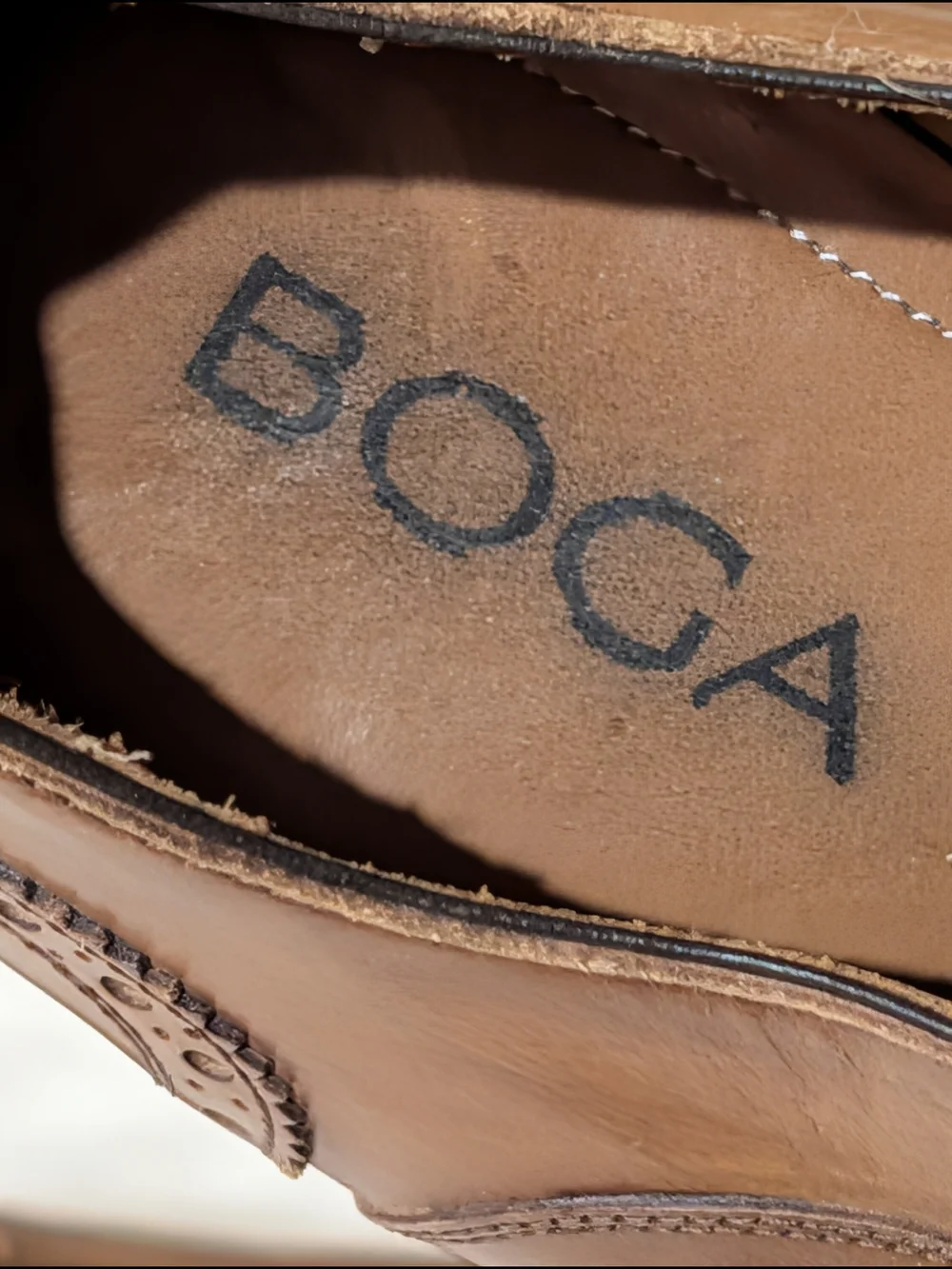Men's Tan Leather Wingtip Derbys with Brogue Detailing Italian Artisan